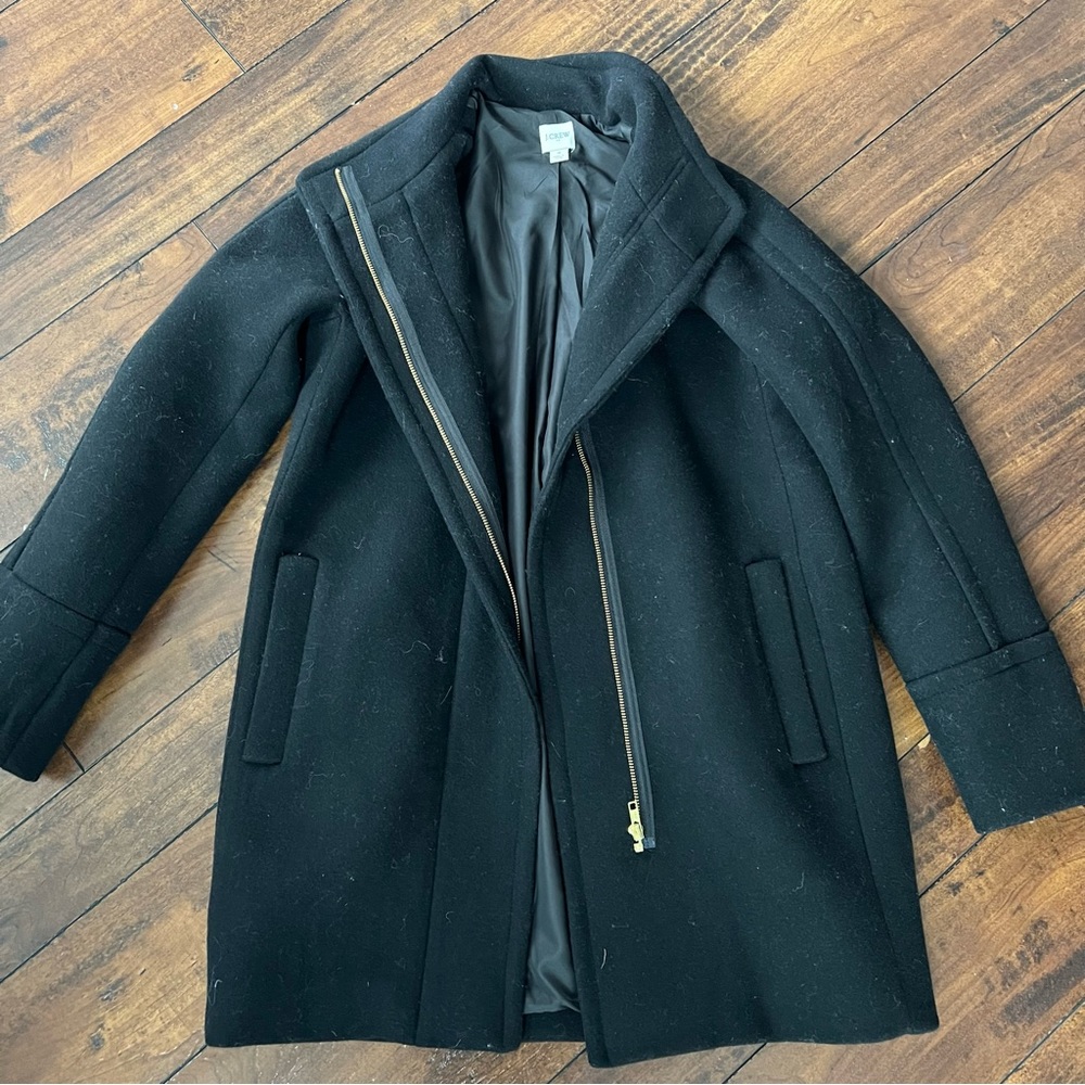 JCrew Wool Coat - Black - Size 4